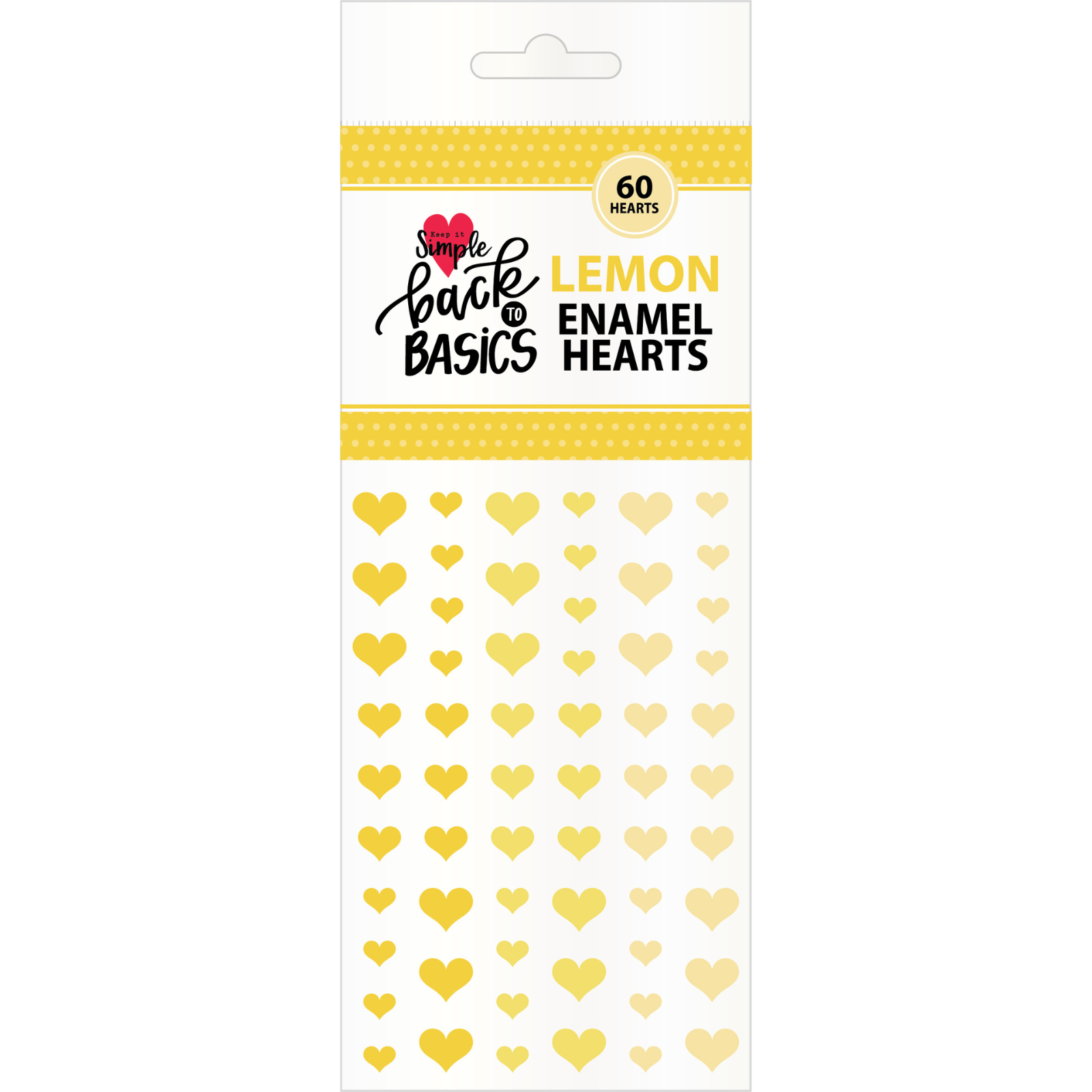 Back To Basics Lemon Enamel Hearts