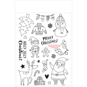 Scandinavian Christmas - Santa & Friends - 6x8 Stamp