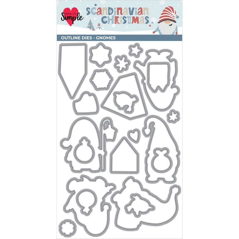 Scandinavian Christmas - Gnomes - Outline Dies
