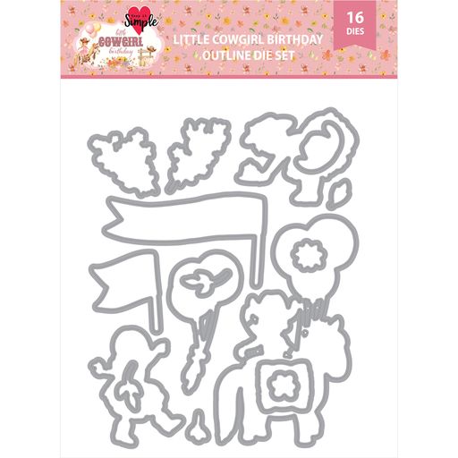 Little Cowgirl Birthday - Outline Dies