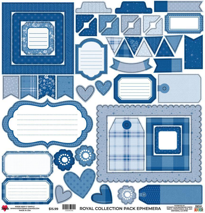 Back To Basics - 12x12 Paper - Royal