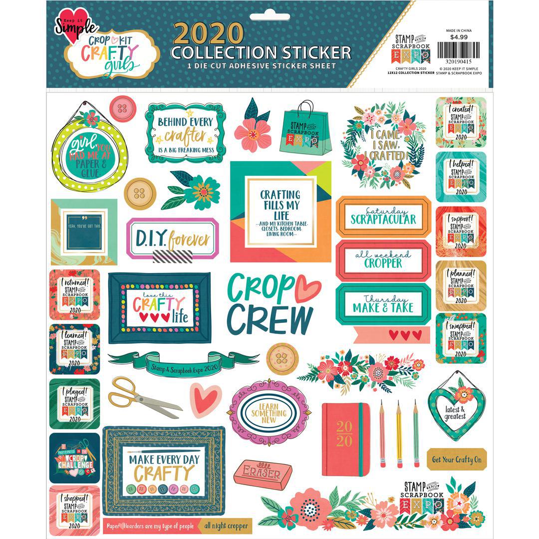 Crafty Girls - Sticker Sheet - 12x12  (2020)