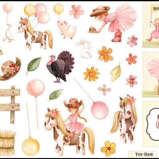Little Cowgirl Birthday - Die Cut Pieces - Back in Stock Soon!